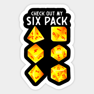 Funny Check Out My Six Pack Dice Pun Sticker